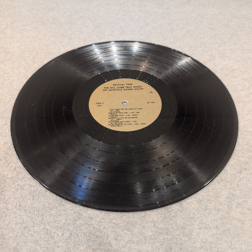 Bill Cobb Trio Nashville Gospel Sound Vinyl LP Revival Time LP 101 Mens Womens - Picture 6 of 6